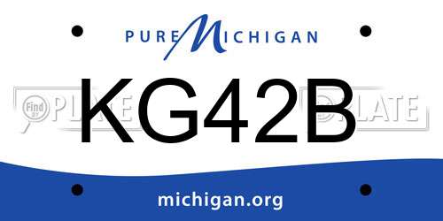 KG42B Michigan License Plate