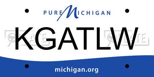 KGATLW Michigan License Plate