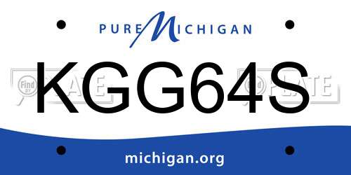 KGG64S Michigan License Plate