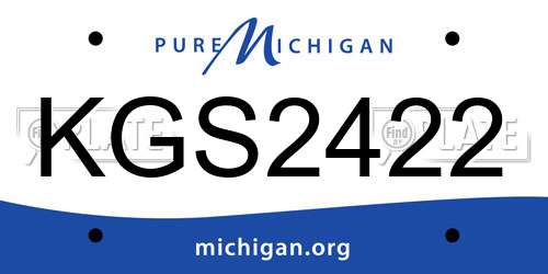 KGS2422 Michigan License Plate