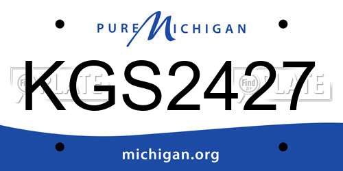 KGS2427 Michigan License Plate