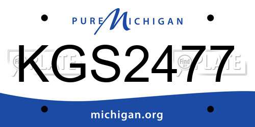 KGS2477 Michigan License Plate