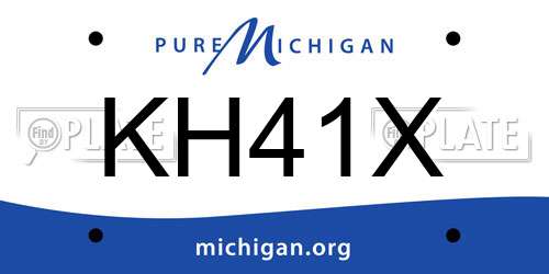 KH41X Michigan License Plate