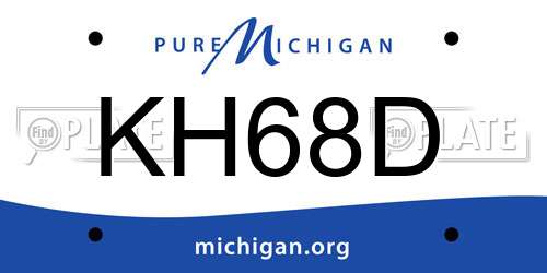 KH68D Michigan License Plate
