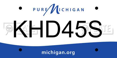 KHD45S Michigan License Plate