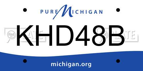 KHD48B Michigan License Plate
