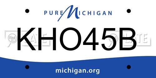 KHO45B Michigan License Plate