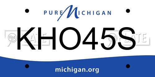 KHO45S Michigan License Plate