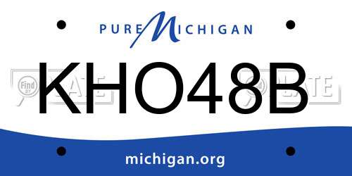 KHO48B Michigan License Plate