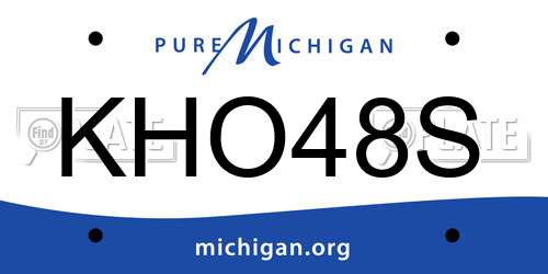 KHO48S Michigan License Plate