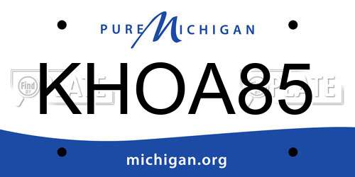 KHOA85 Michigan License Plate