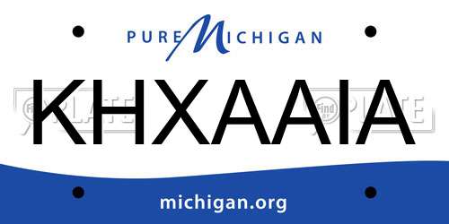 KHXAAIA Michigan License Plate