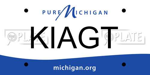 KIAGT Michigan License Plate