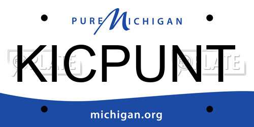 KICPUNT Michigan License Plate