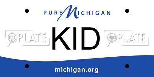 KID Michigan License Plate