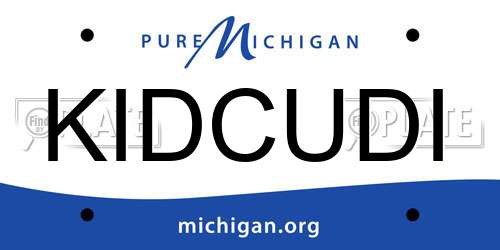 KIDCUDI Michigan License Plate