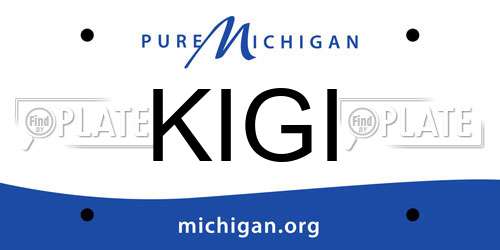 KIGI Michigan License Plate