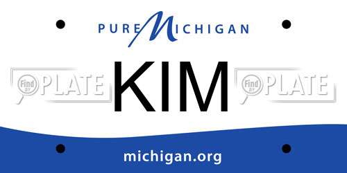 KIM Michigan License Plate