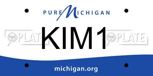KIM1 Michigan License Plate