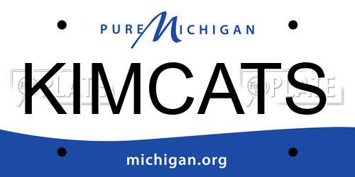 KIMCATS Michigan License Plate