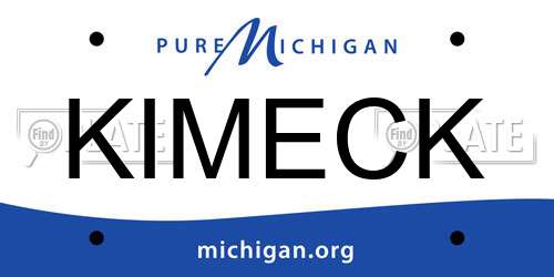 KIMECK Michigan License Plate
