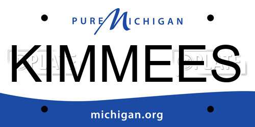 KIMMEES Michigan License Plate