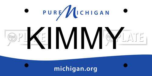 KIMMY Michigan License Plate
