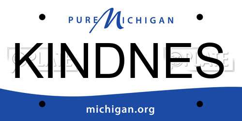 KINDNES Michigan License Plate