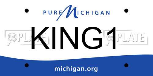 KING1 Michigan License Plate