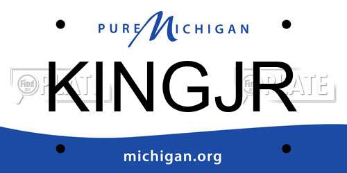 KINGJR Michigan License Plate
