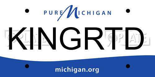 KINGRTD Michigan License Plate
