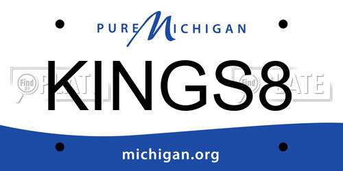 KINGS8 Michigan License Plate