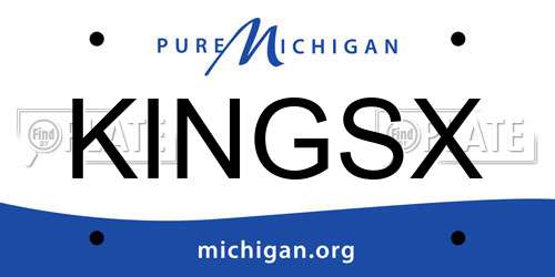 KINGSX Michigan License Plate