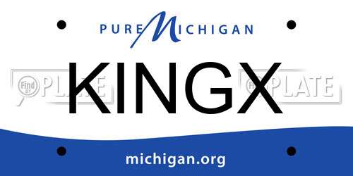 KINGX Michigan License Plate
