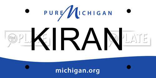 KIRAN Michigan License Plate