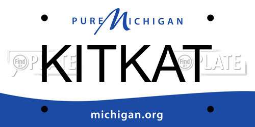 KITKAT Michigan License Plate