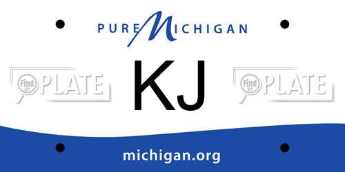KJ Michigan License Plate
