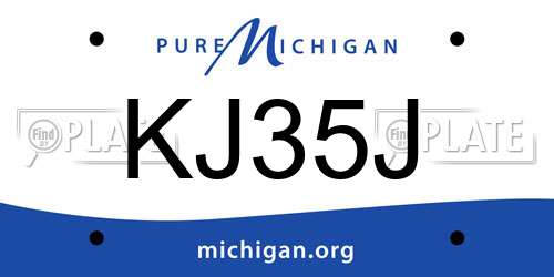 KJ35J Michigan License Plate