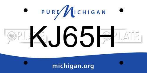 KJ65H Michigan License Plate