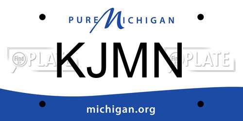 KJMN Michigan License Plate