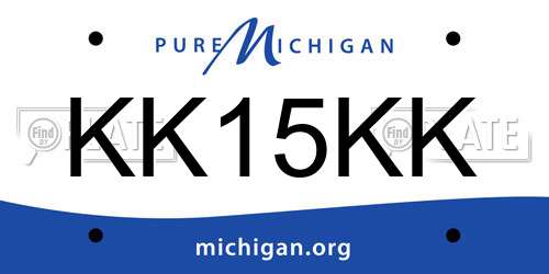 KK15KK Michigan License Plate