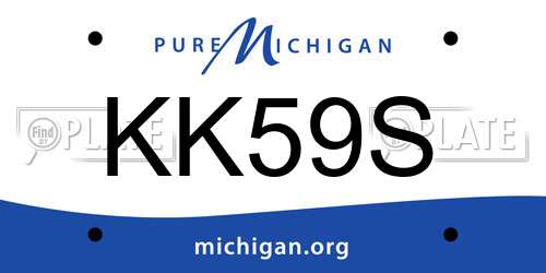 KK59S Michigan License Plate
