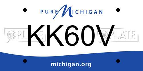 KK60V Michigan License Plate