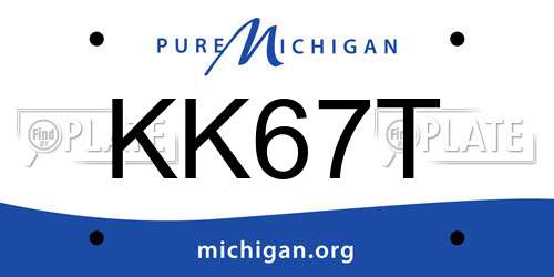 KK67T Michigan License Plate