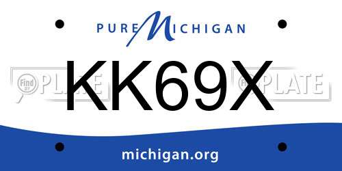 KK69X Michigan License Plate