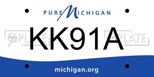 KK91A Michigan License Plate