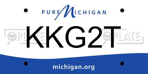 KKG2T Michigan License Plate