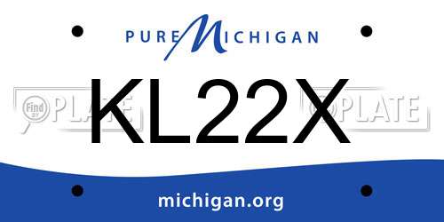 KL22X Michigan License Plate