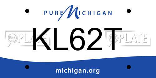 KL62T Michigan License Plate