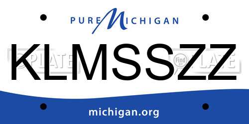 KLMSSZZ Michigan License Plate